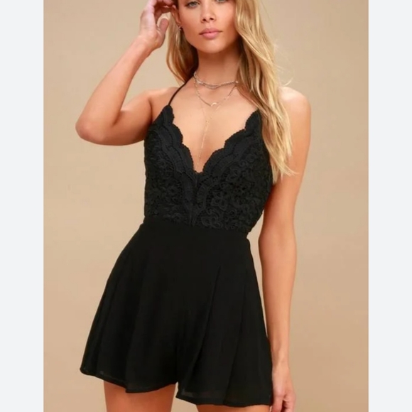 Lulu's small black romper nwt - Picture 3 of 5